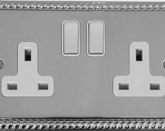 Monarch Polished Chrome 2 Gang Socket