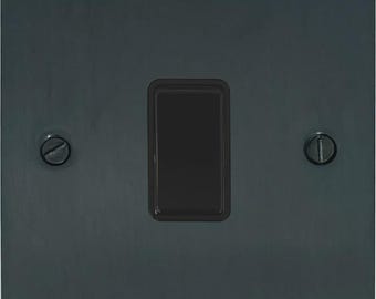Flat Black Bronze 1 Gang Switch