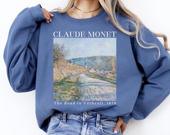 Monet Sweatshirt Claude Monet Sweater Claude Monet Shirt Claude Monet Gift Artsy Sweatshirt Artsy Gift  Light Academia Renaissance Art