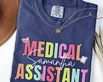 Comfort Colors Personalized Medical Assistant Shirt Medical Assistant Gifts Medical Assistant Week Certified MA TShirt Medical Student Tee