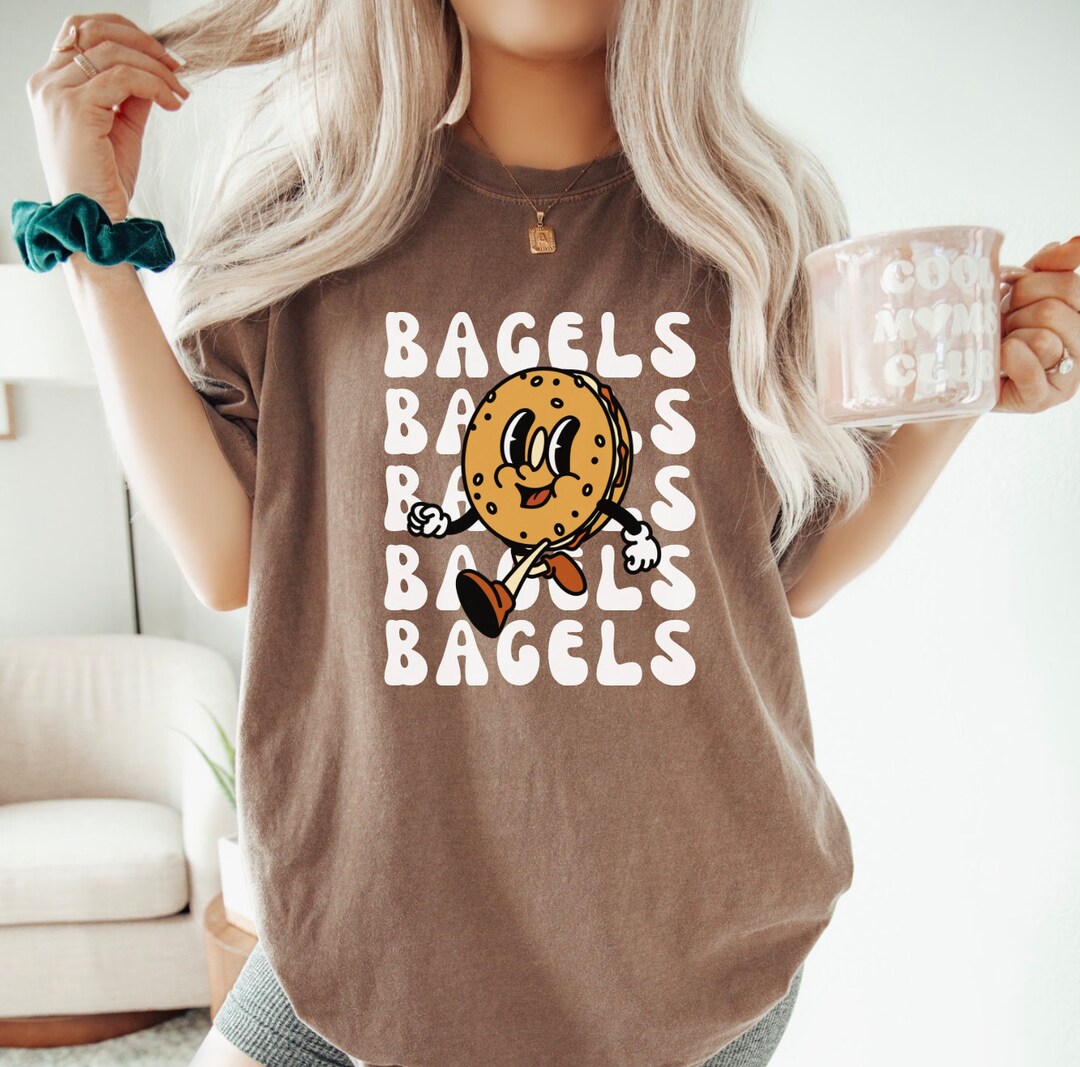 Retro Bagel Shirt Bagel Merch Bagels Crewneck Bagel Lover Gift