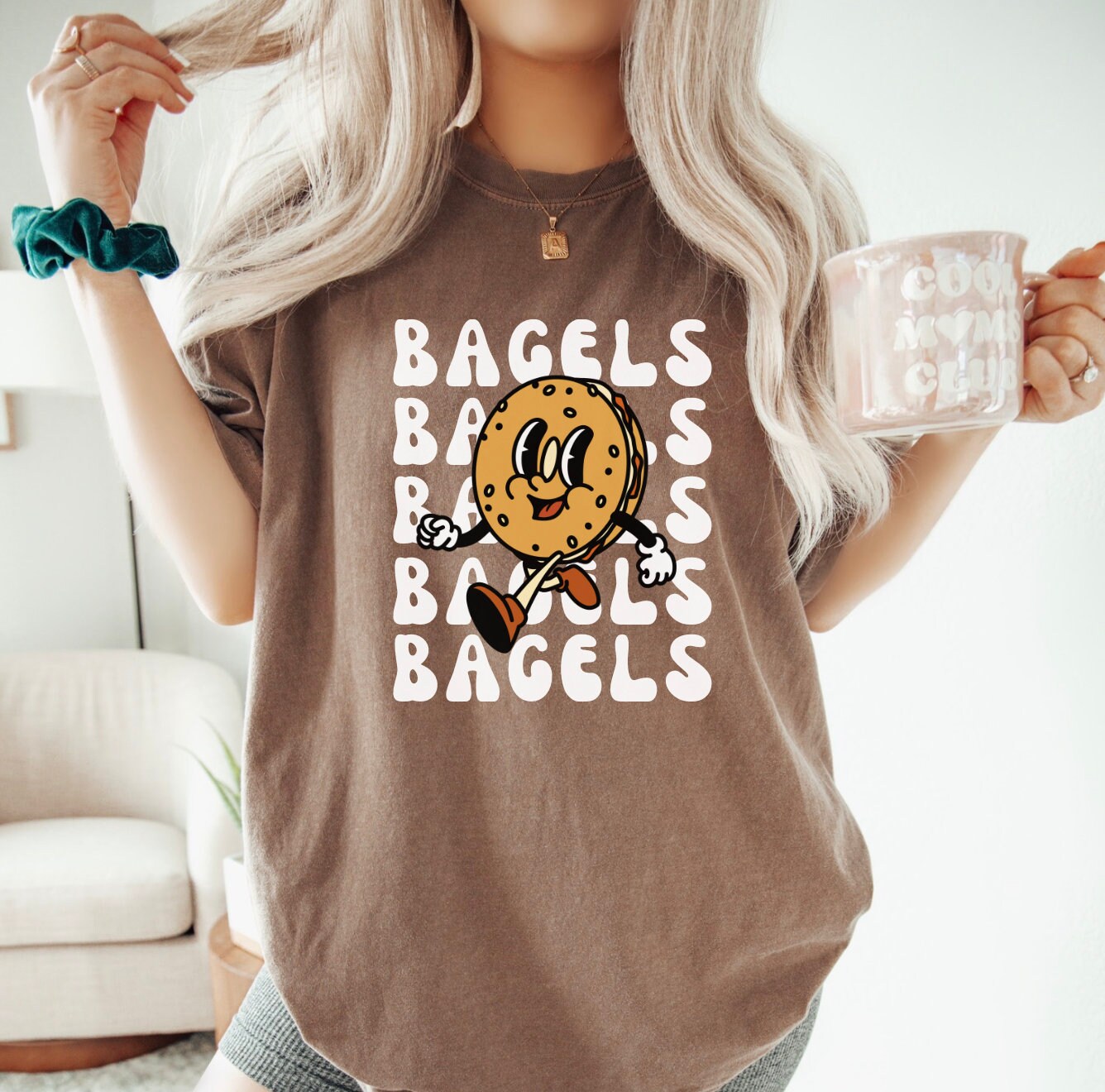Retro Bagel Shirt Bagel Merch Bagels Crewneck Bagel Lover Gift