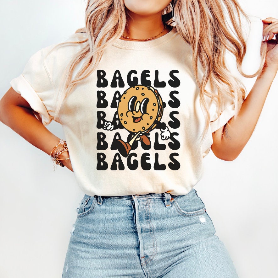 Retro Bagel Shirt Bagel Merch Bagels Crewneck Bagel Lover Gift