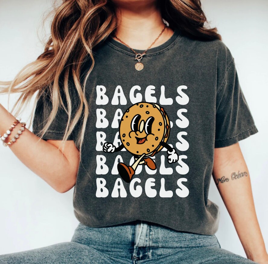 Retro Bagel Shirt Bagel Merch Bagels Crewneck Bagel Lover Gift