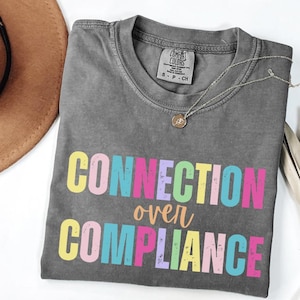 Comfort Colors Connection over Compliance Shirt Neurodiversity Shirt Inclusive Education TShirt SPED Teacher Shirt OT Shirt SLP Shirt