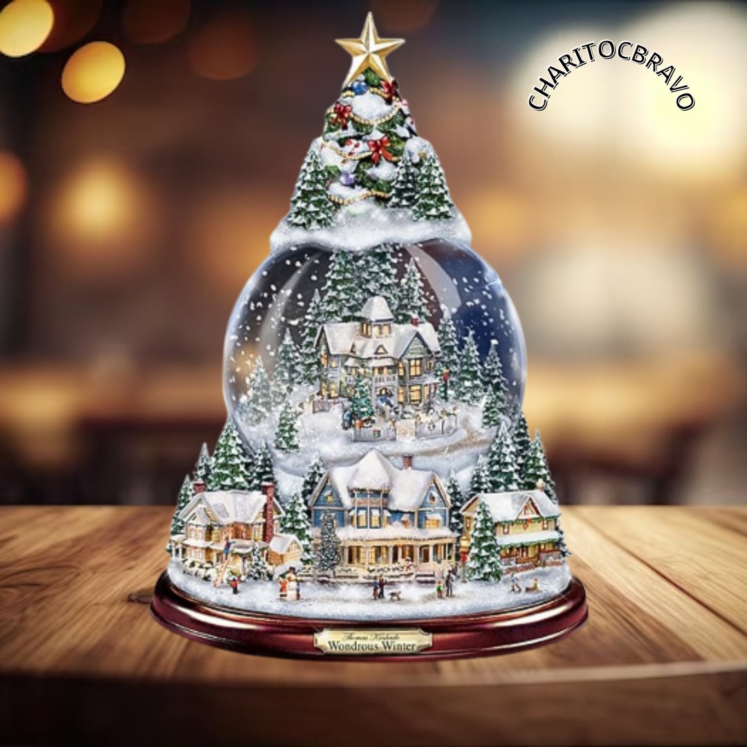 Snowglobe for Christmas Village Etsy