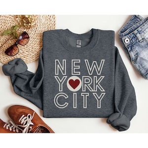 New York Sweatshirt, NYC Vacation Sweatshirt, Vacation to New York, Traveller Christmas Gift, City Sweatshirt, Homesick Care Package Gift