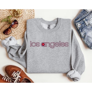 Trendy Los Angeles Sweatshirt California Sweater University College Grad Gift Crewneck Retro Cali Sweatshirt LA Gift Los Angeles Hoodie