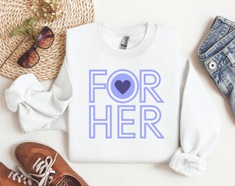 Eating Disorders Awareness Sweatshirt, Eating Disorders Sweatshirt, Periwinkle Ribbon for Eating Disorders, For Her