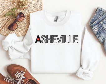 Asheville Sweatshirt, Asheville Vacation Sweatshirt, Vacation to North Carolina, College Grad Gift, City Sweatshirt, Love the Carolinas