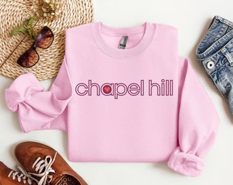 Chapel Hill Sweatshirt, Vacation to North Carolina, University of North Carolina, City Sweatshirt, Love Pink