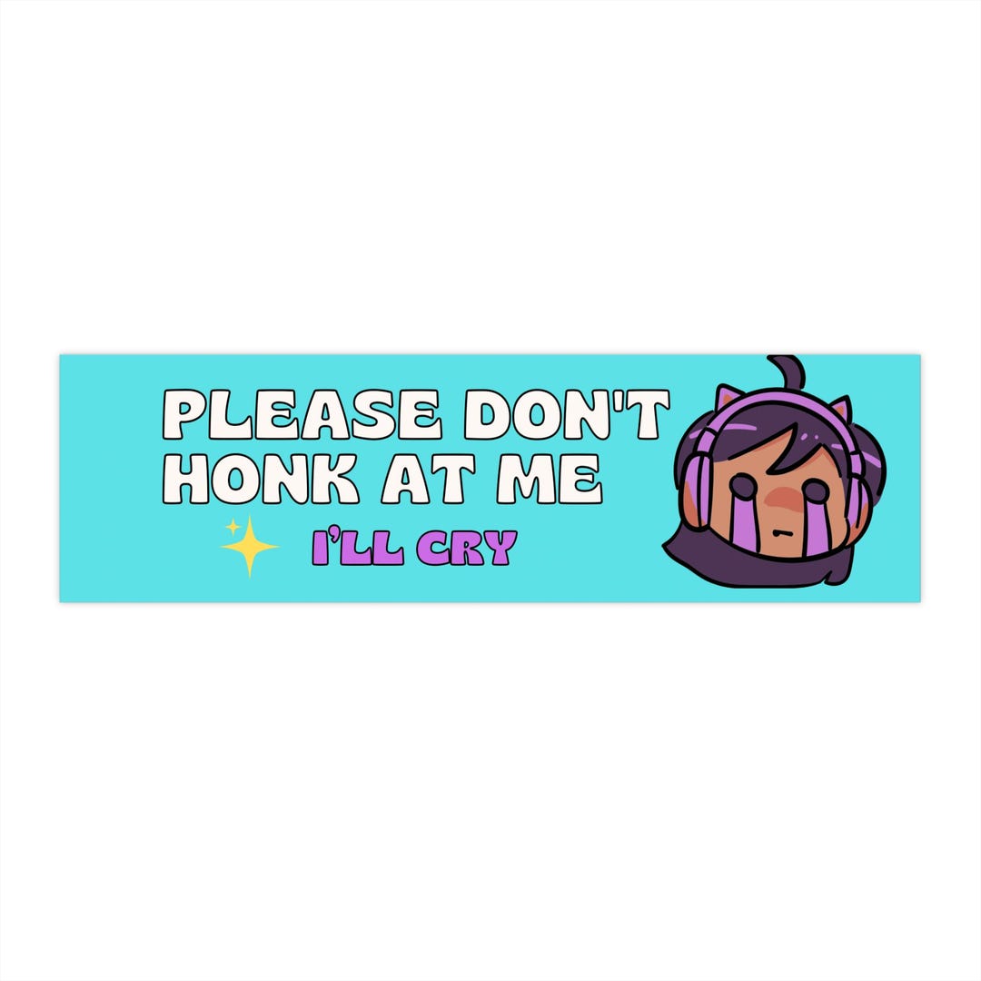 VISX 'Honk If You Don't Exist' Tailgaters Bumper Sticker – Funny Meme Decal Prank
