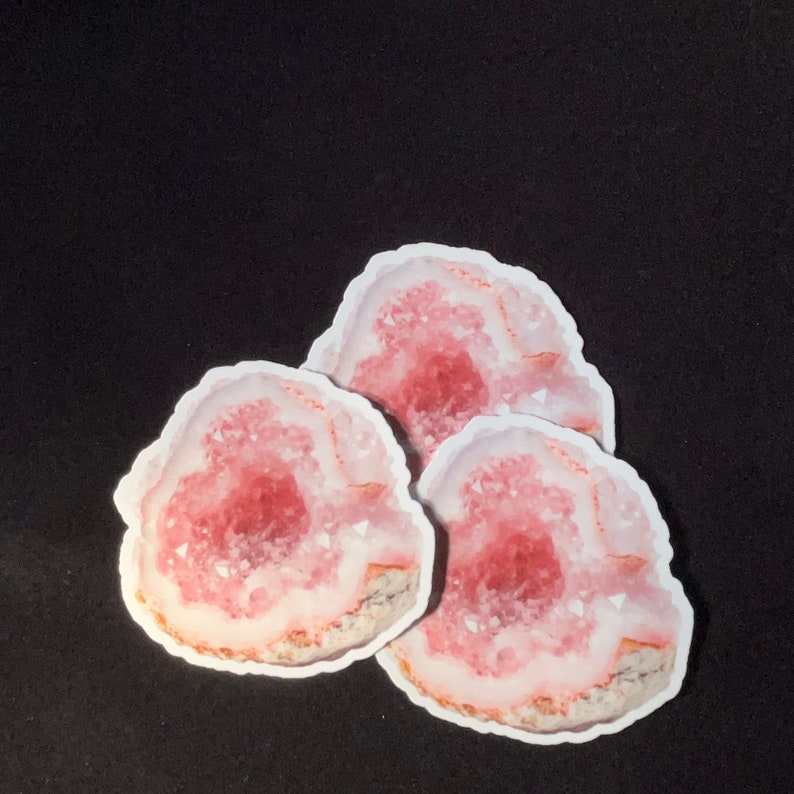 Geode Sticker Light Pink Geode Sticker! Sticker for Rock Lovers! - Etsy