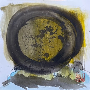 Enso or Zen circle, sumie, abstract