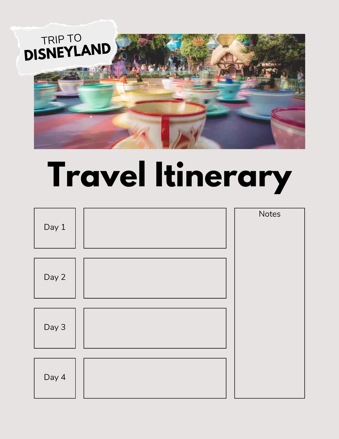Printable Disneyland Travel Planner - Etsy