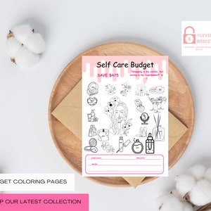 Unlock Your Self-Care Savings Challenge with Budgeting Coloring Book | Budgeting Coloring Pages | DIY Finance Fun | Budgeting Coloring Page