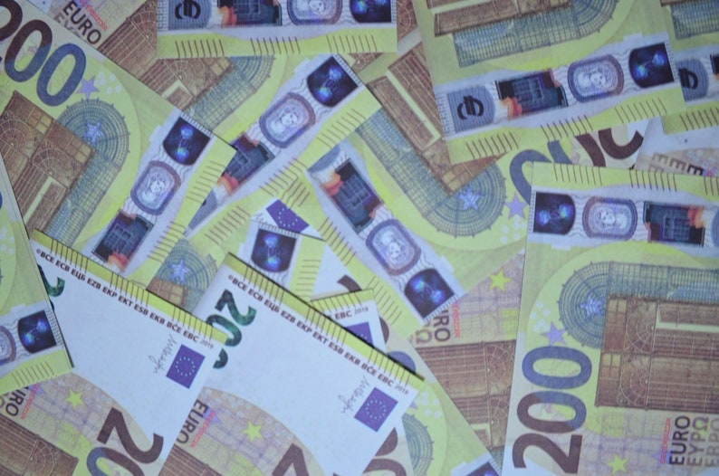 Prop Money Realistic 200 Euro for Videos and Photos Prop Party Money A1 Quality Fake Euro 100