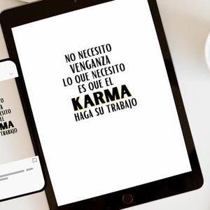 Spanisches Karma Zitate T-Shirt Png, lustiges Latein Spruch T-Shirt Design, Spanisches Zitat Grafik für Hemden & Geschenke