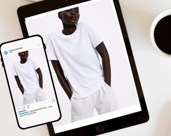 Maquette de t-shirt blanc Bella en toile 3001 : femmes afro-noires (téléchargement numérique)