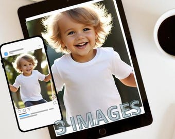 Bella Canvas 3001T White Toddler Tee Mockup: Lifestyle Mockup Bundle (Digital Download)