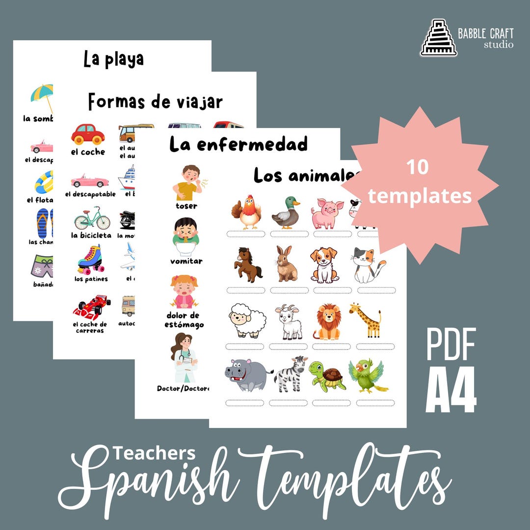 Spanish Learning Resources: Teacher Templates & Student Tests (PDF) - Etsy