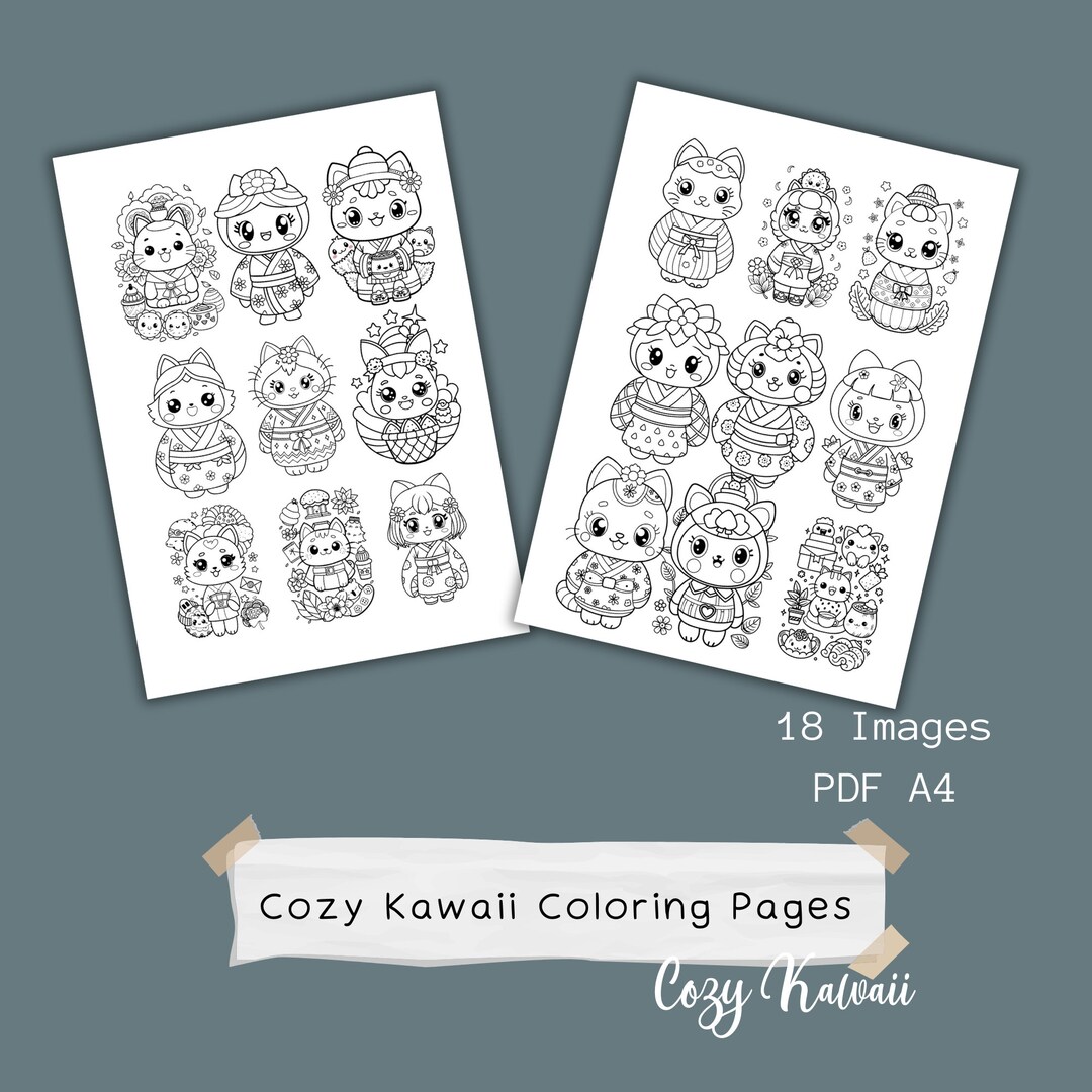 Cozy Coloring Pages Kawaii Pages for Children Cute Coloring Pages
