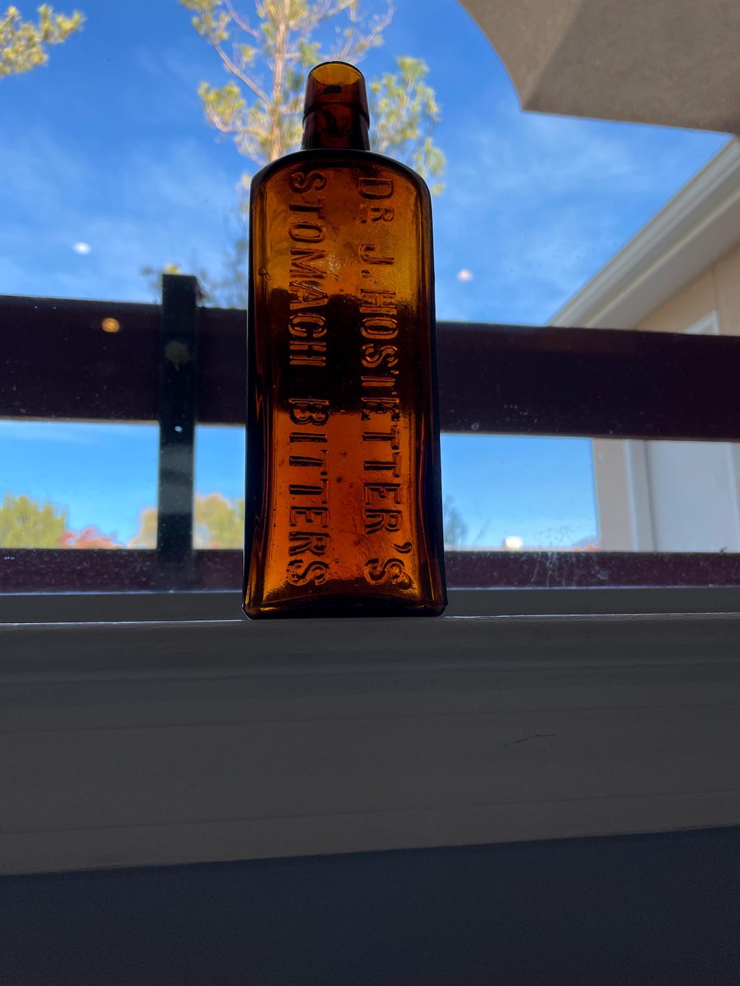 Antique Dr. J. HOSTETTER’S, Stomach Bitters Amber Glass Bottle C1880s ...