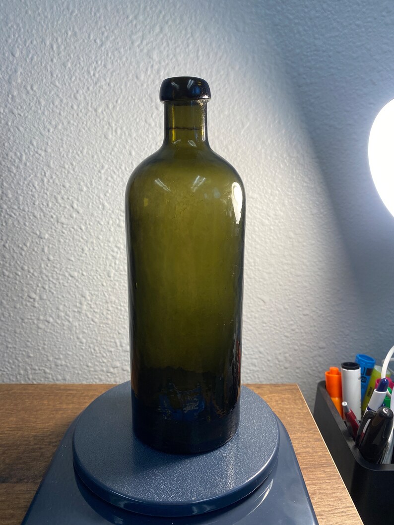 Antique Hunyadi Janos Saxlehner's Bitterquelle Forest Green Mineral