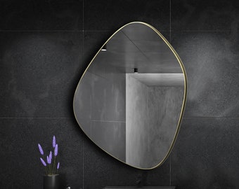 Asymmetrical Wall Mirror, Aesthetic Bathroom Mirror, Unique Mirror Decoration, Living Room Mirror, Entryway Mirror, Mirror Home Decor