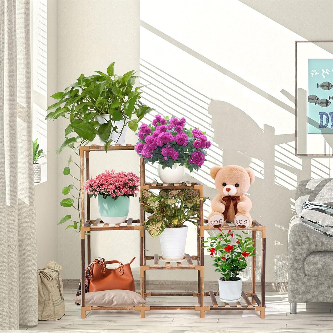 Plant Stands Indoor Wooden Plant Stand Multifunctional Plant - Etsy