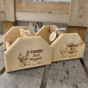 Fresh Butt Nuggets Wooden Egg collection basket for egg storage, display, and organization, for Chicken, Duck, and Quail Egg Harvesting