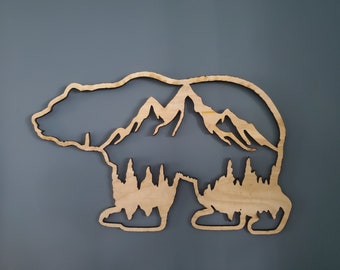 Grizzly Bear Wall Decor/ Nature Art