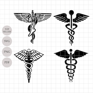 Medical Symbol svg png and pdf, healthcare svg, Caduceus Symbol svg, medical symbol clip art, caduceus clip art, snakes around pole svg