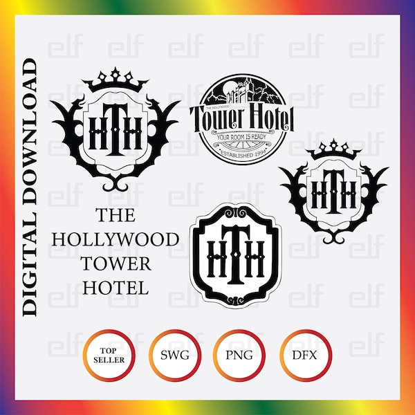 Hollywood Tower of Terror Ride World Ride SVG Studios Silhouette Cricut Cut file Png The Hollywood Tower Hotel Shirt Jenny Lynn West SVG