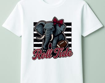 Roll Tide Elefant PNG: Alabama Football Game Day Design (Digitaler Download