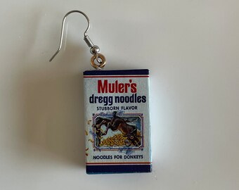 Wacky Package Muler’s Dregg Noodle Earring