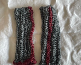 Striped Fingerless Gloves