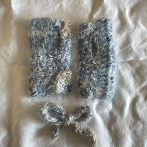 Fuzzy Soft Fingerless Gloves image 1