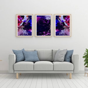 Unique minimalist Print | Vibrant Colorful Aesthetic Wall Art | Modern One of a Kind Painting | Living Room Apartment Decor