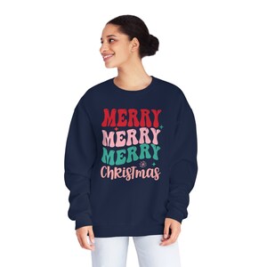 Merry Christmas Sweatshirt, Christmas Shirts, Cute Winter Sweater, Holiday Sweater, Merry Shirt,Christmas Sweat, Merry Christmas, Xmas Gifts