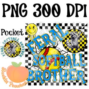 Blue Feral Softball Brother, Mit Taschenoption, Kariert, PNG, 300 dpi