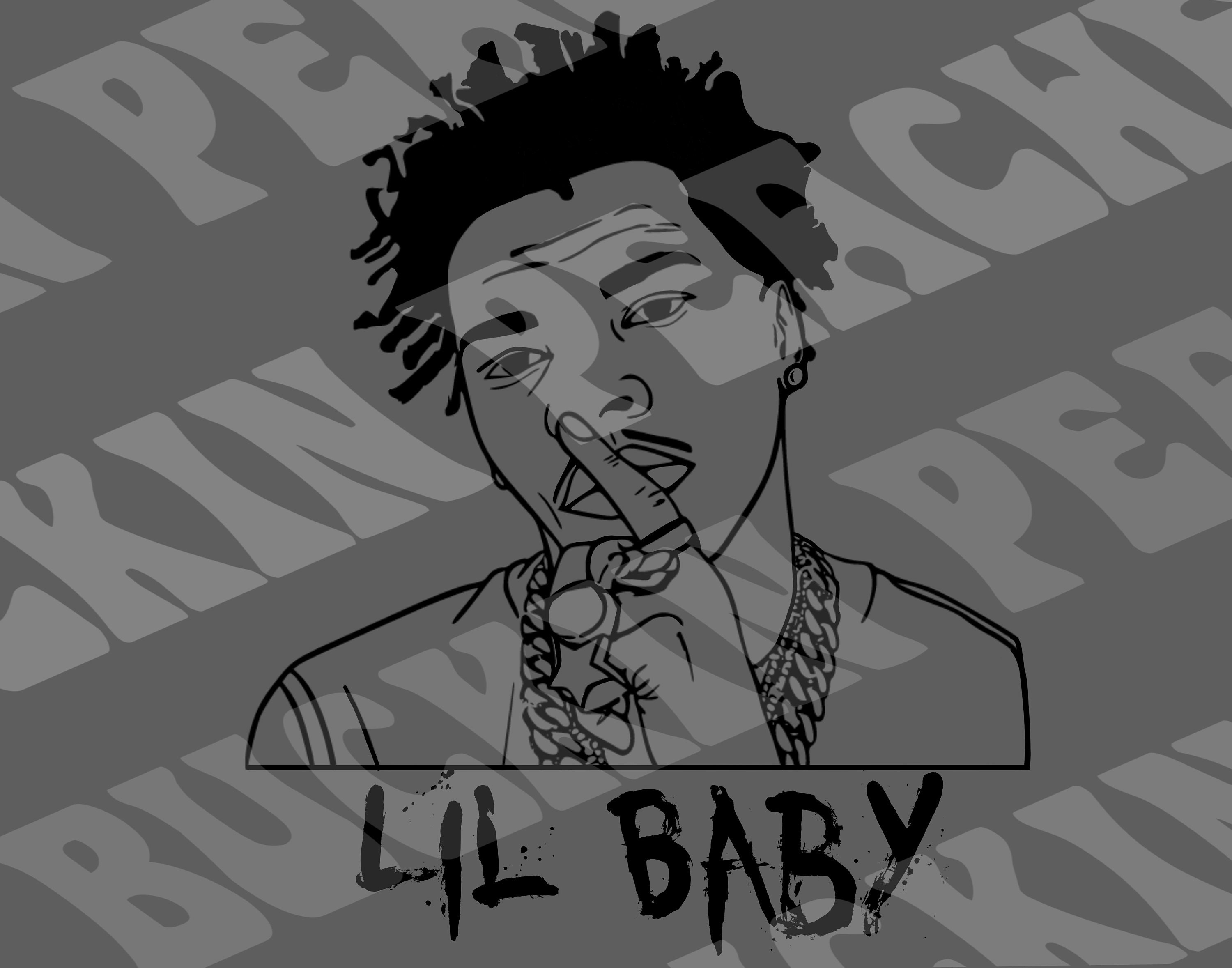 Lil Baby, Freestyle Lyrics, SVG, PNG, 12 File Bundle, Everything You