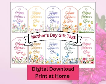 Etiquetas de regalo imprimibles para el Día de la Madre (descarga digital)