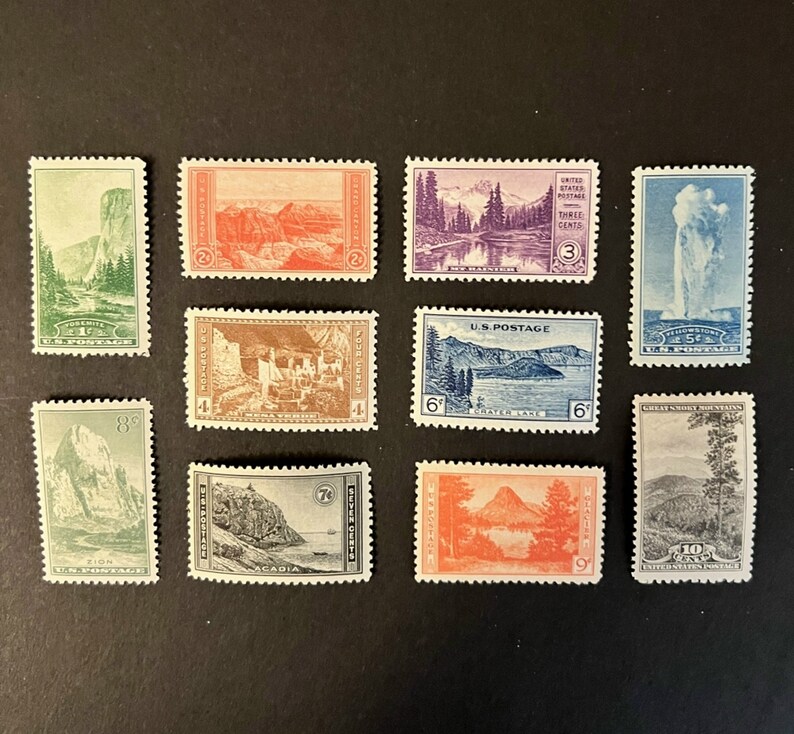 US National Parks Stamp Issues Scott 740749 of 1934 Scott 756765 of
