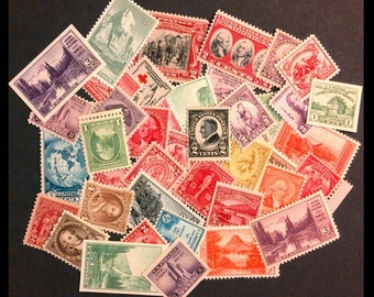 US Stamp Collection - All different unused US stamps from the 1920's and 1930's.