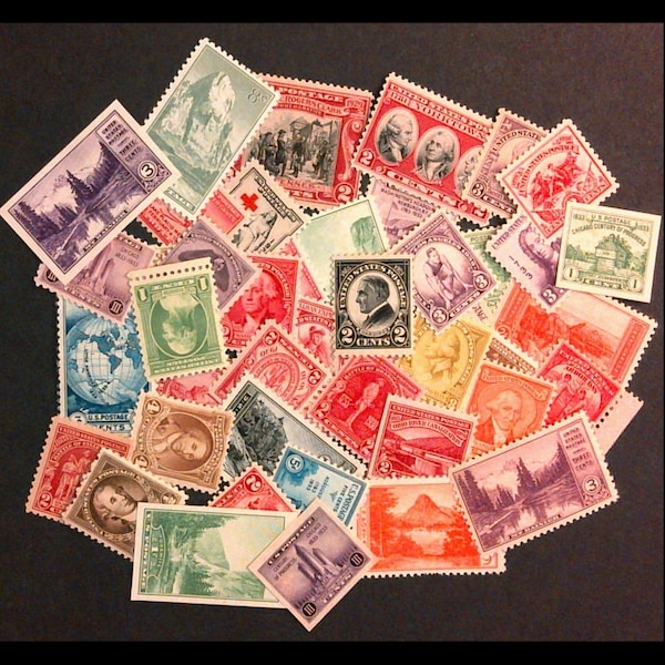 US Stamp Collection - All different unused US stamps from the 1920's and 1930's.