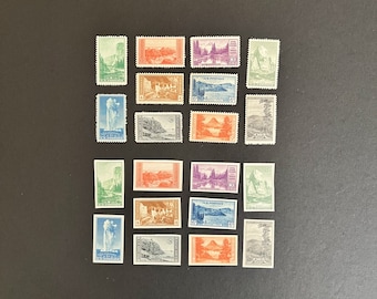 US National Parks Stamp Issues | Scott #740-749 of 1934 | Scott #756-765 of 1935 | Perforated and Imperforated Complete Sets | Unused
