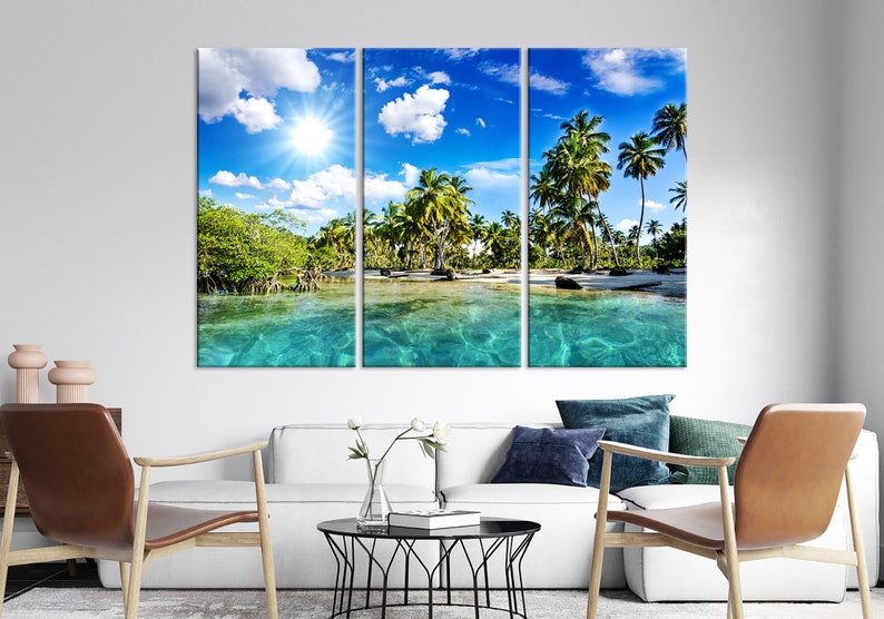 Tropical Beach Wall Art Photography Print Room Decor Ocean Print
