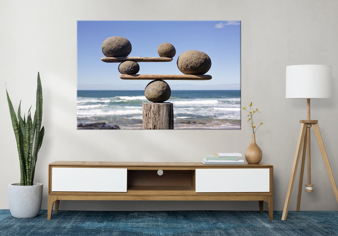 Zen Wall Art Balanced Stones Print Bedroom Decor Bathroom Decor ...