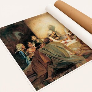 The Last Supper print Christian wall art Apartment decor Large wall art Catholic art prints Jesus Bible art Free shipping Canvas wall art Rolled Canvas